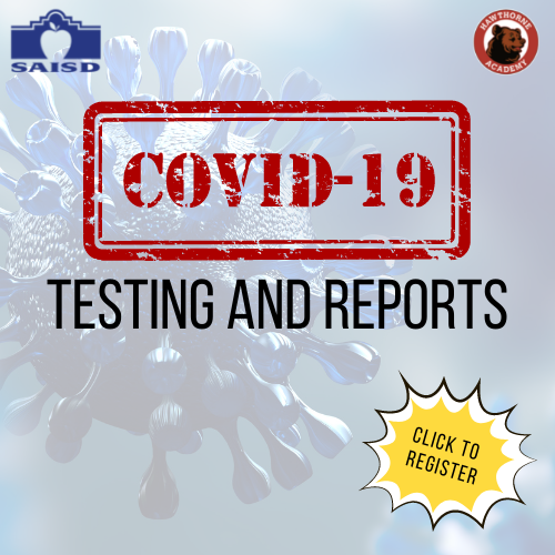 COVID 19 Testing and Reports. Click here to register.
